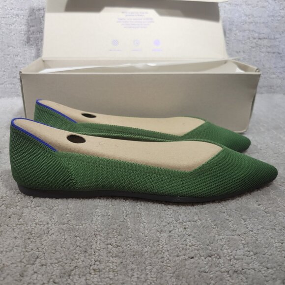 Rothy's The Point Women's Size US 8 Willow Green Flat Ballet Slip On Shoes - Picture 2 of 9